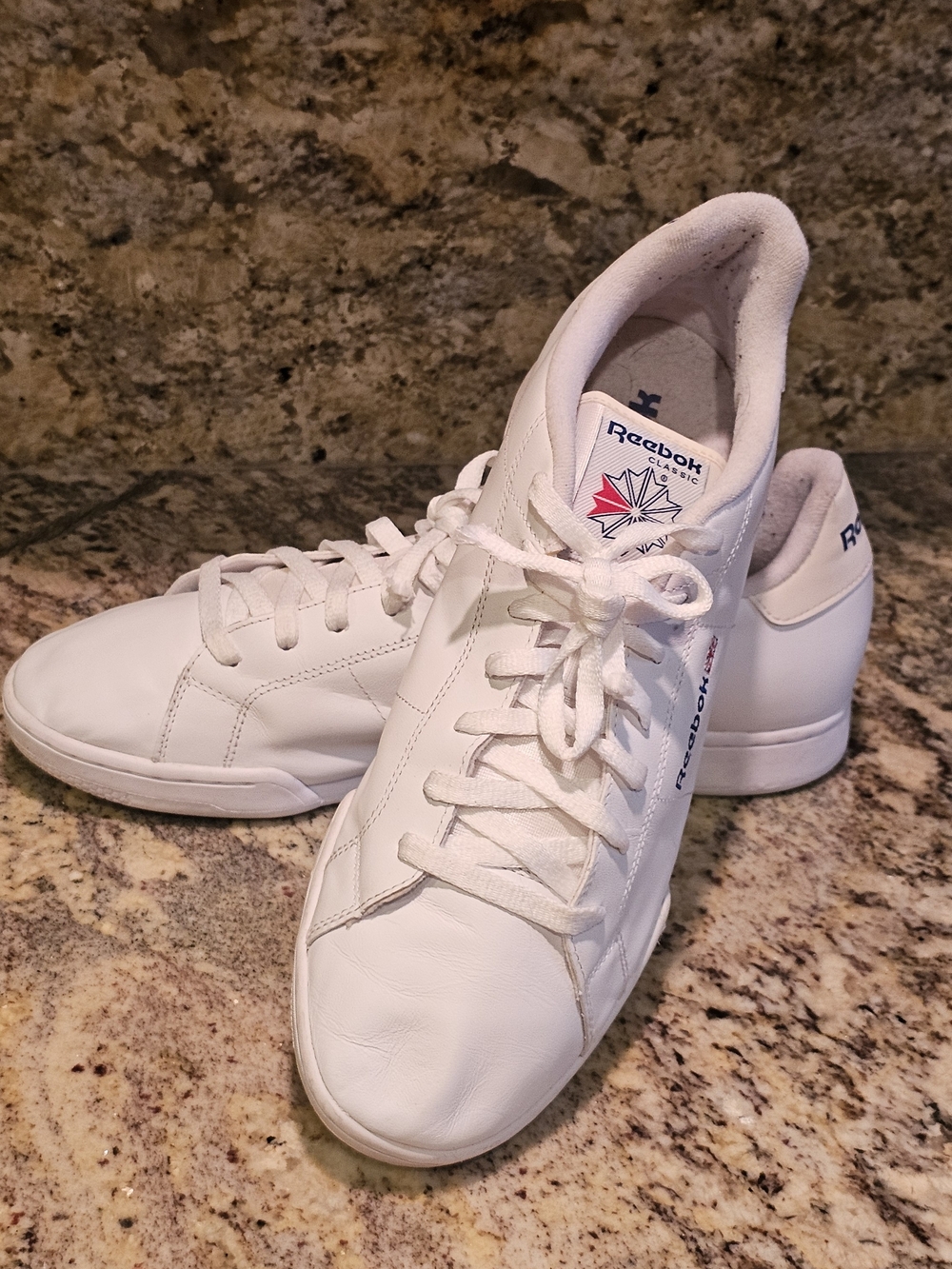 Reebok White Leather Classic Sneakers